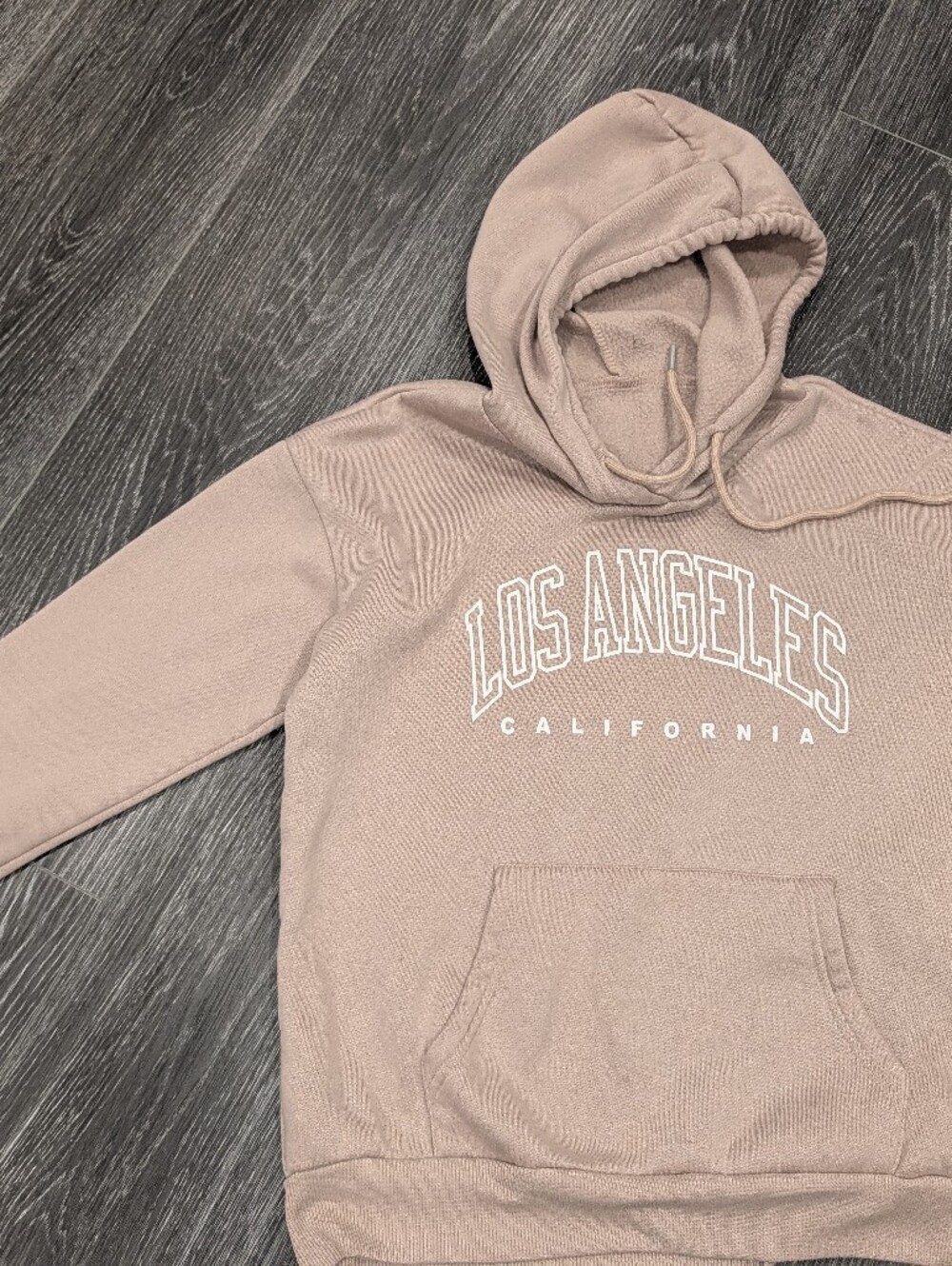 Beige Los Angeles Pullover Hoodie
